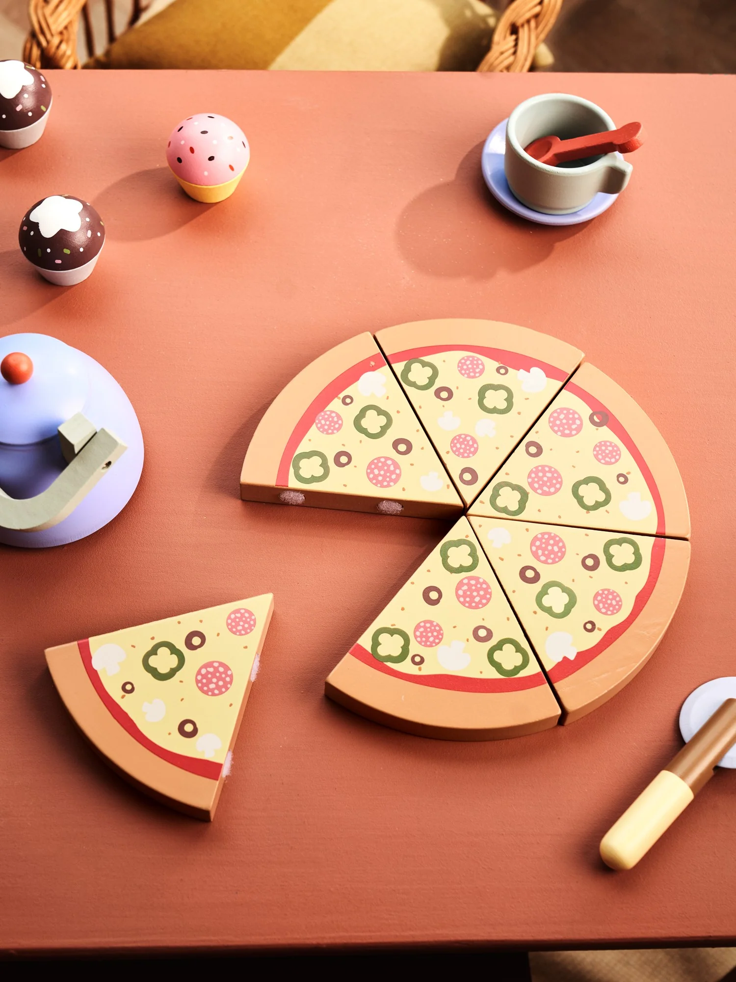 Tréleikfang - Pizza og skeri - Image 6