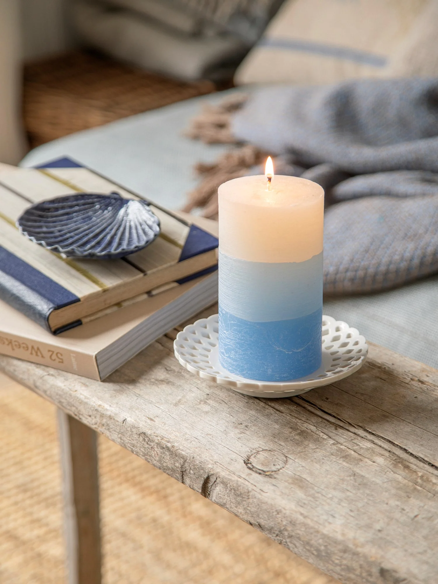 Rustic pillar candle - Image 2